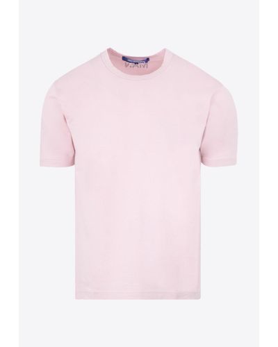 Junya Watanabe Man' Print Cotton T-shirt - Pink