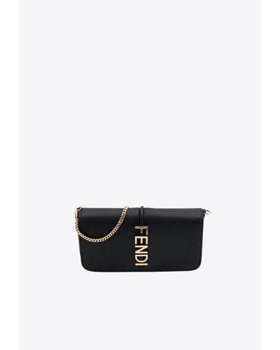 Fendi Graphy Wallet On Chain - White