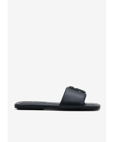 Marc Jacobs J Marc Leather Slides - White