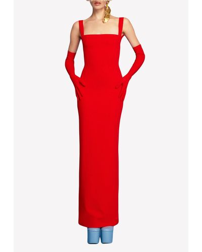 Solace London Joni Crepe Maxi Dress - Red