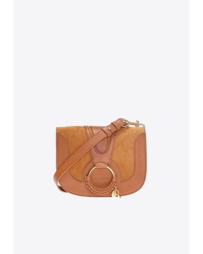 See By Chloé Hana Leather And Suede Crossbody Bag - White