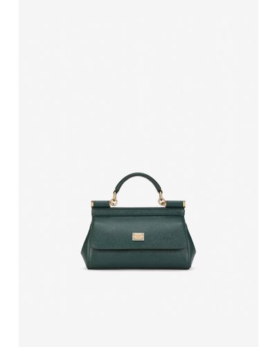 Dolce & Gabbana Small Sicily Top Handle Bag - Green