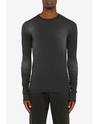 Entire studios Washed-Out Long-Sleeved T-Shirt - Black