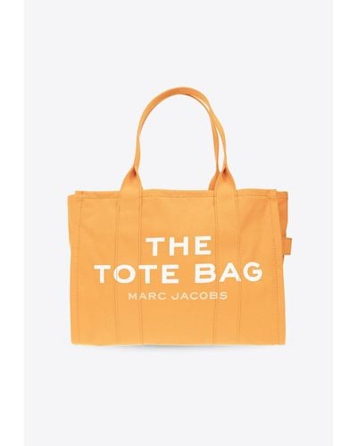 Marc Jacobs The Large Logo Canvas Tote Bag - Orange