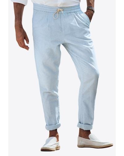 Les Canebiers Sauvier Drawstring Trousers - Blue