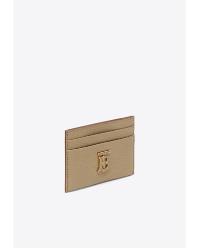Burberry Interlocking Logo-Plaque Leather Cardholder - White