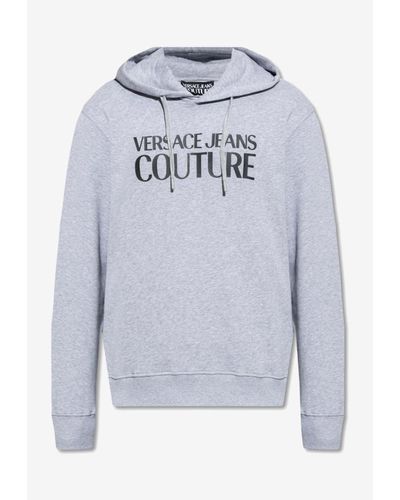 Versace Hoodie With Logo - Gray