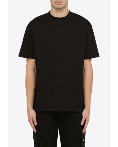 44 Label Group Gaffer Printed Crewneck T-Shirt - Black