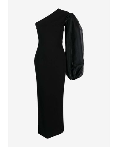 Solace London Hudson One-Shoulder Maxi Dress - Black