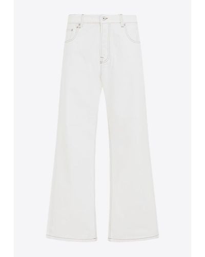 Jacquemus Le De Nimes Wide-Leg Jeans - White