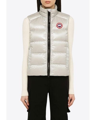 Canada Goose Logo-Patch Quilted Down Vest - White