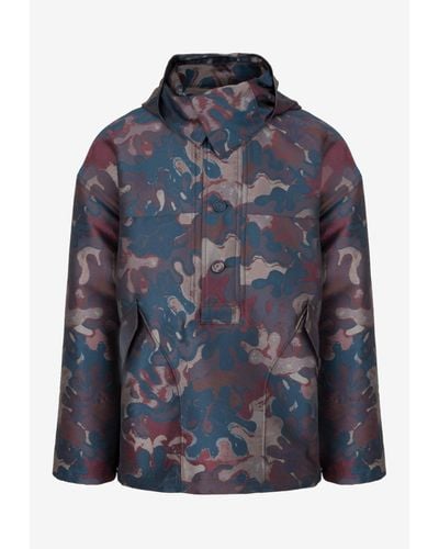 Dior Dior And Peter Doig Camouflage Hooded Jacket - Brown