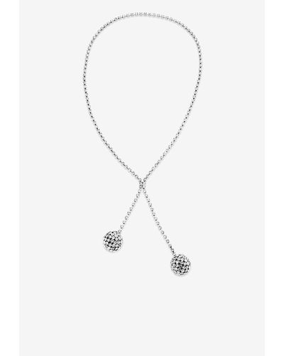 Aquazzura Encrusted Bubbles Necklace - White
