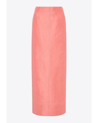 Aje. Mary Column Maxi Skirt - Pink