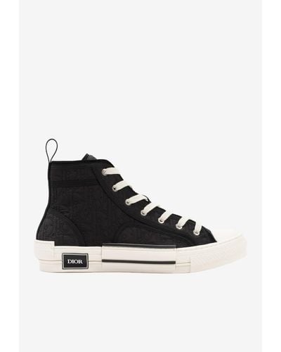 Dior B23 All-over Logo Print High-top Trainers - Black