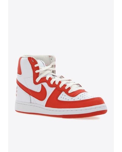 Comme des Garçons X Nike Terminator High-top Sneakers - Red