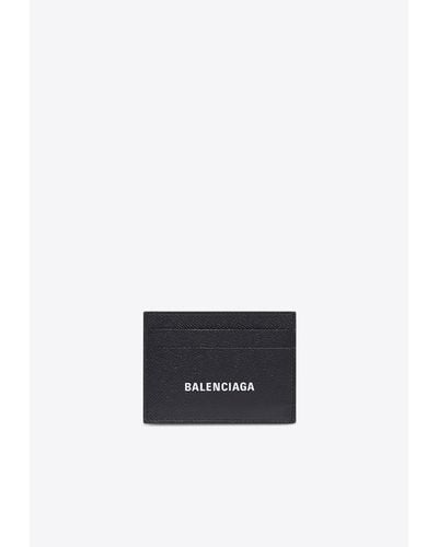 Balenciaga Logo Leather Cardholder - White