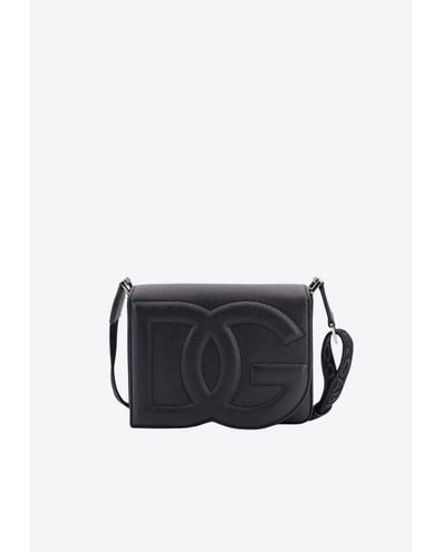 Dolce & Gabbana Medium Dg Logo Messenger Bag - Black