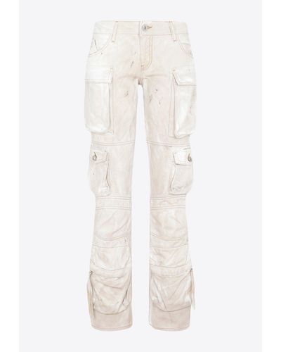 The Attico Essie Cargo Jeans - White
