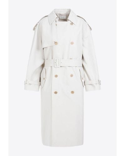 The Row June Double-Breasted Trench Coat - White
