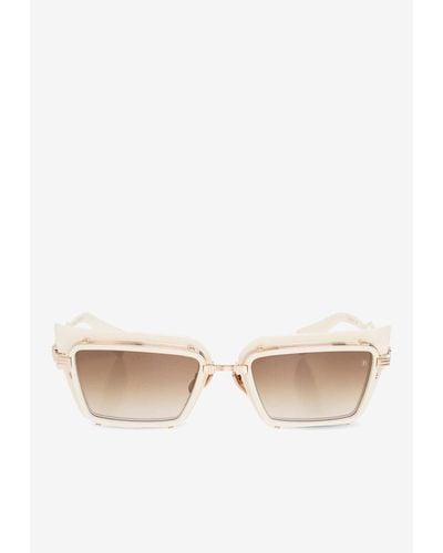 Balmain Admirable Rectangular-Framed Sunglasses - White
