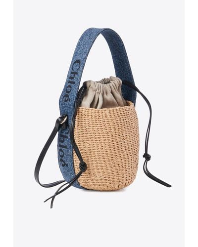 Chloé Small Woody Basket Bag - Blue