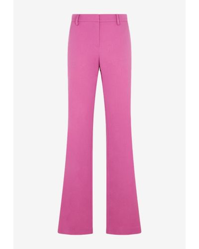 Magda Butrym Flared Wool Trousers - Pink