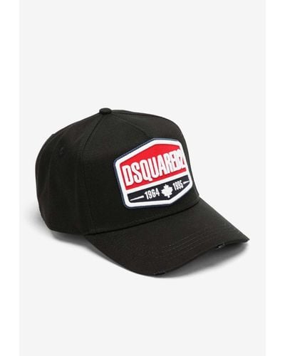 DSquared² Logo-Patch Baseball Cap - Black