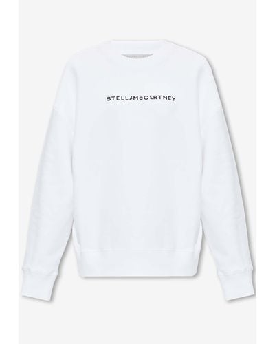 Stella McCartney Logo Print Crewneck Sweatshirt - White