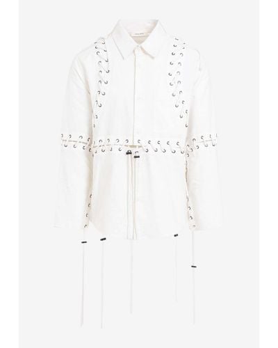 Craig Green Deconstructed Laced Shirt - White