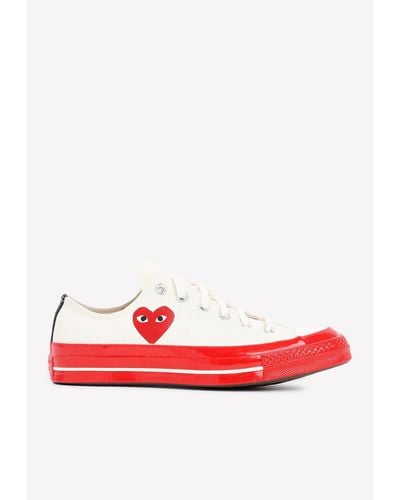 COMME DES GARÇONS PLAY X Converse Low-Top Sneakers - Red