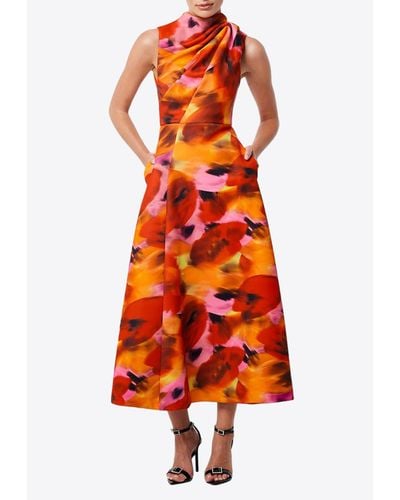 Mossman Allure Printed Maxi Dress - Orange