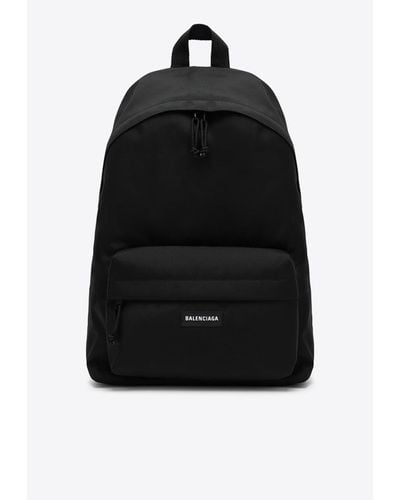 Balenciaga Explorer Nylon Backpack - Black