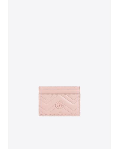 Gucci Marmont Quilted Leather Cardholder - Pink