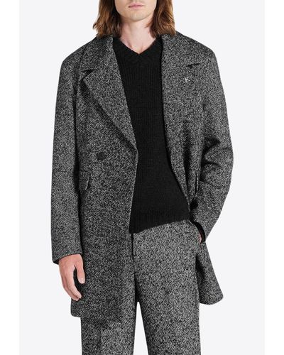 Represent Double-Breasted Short Coat - Gray