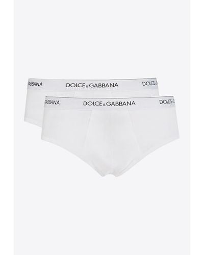 Dolce & Gabbana Two-Pack Stretch Brando Briefs - White