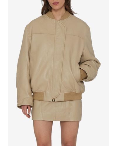 Remain Maryan Leather Bomber - Natural