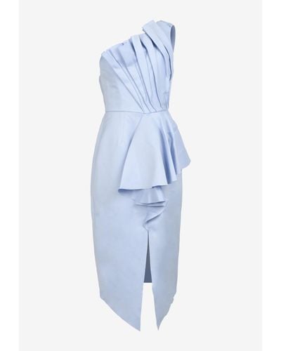 Elliatt Shiloh One-Shoulder Dress - Blue