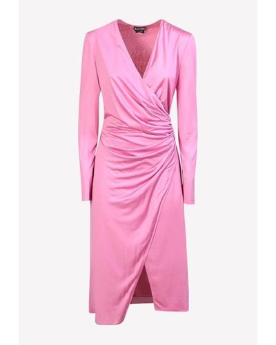 Tom Ford Draped Midi Dress - Pink