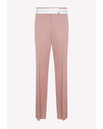 Dior Turned-Down Waistband Pants - Pink