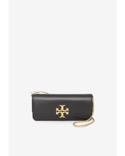 Tory Burch Eleanor Clutch Bag In Leather - White