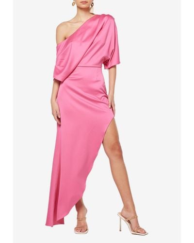 Elliatt Renders One-Shoulder Gown - Pink