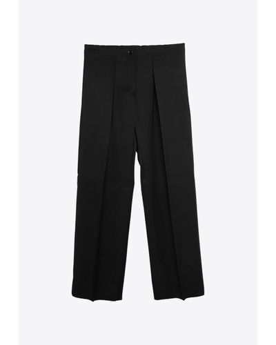 Acne Studios Wool-Blend Tailored Pants - Black