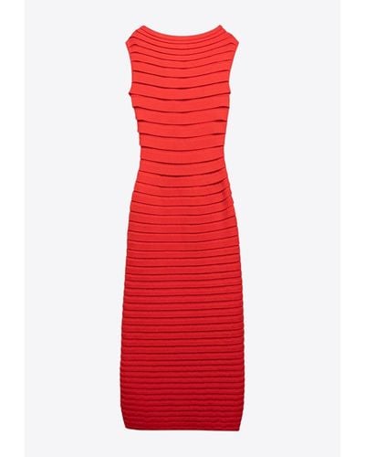 Alaïa Sheath Midi Dress - Red