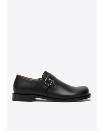 Loewe Campo Monk Strap Derby Shoes - Black