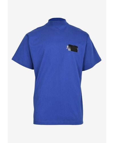 Balenciaga Gaffer Political Campaign Oversized T-Shirt - Blue