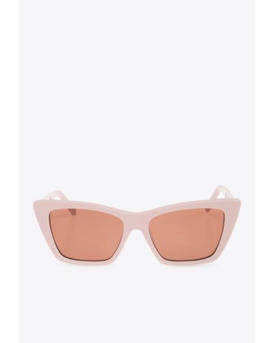 Saint Laurent Mica Butterfly Sunglasses - Pink