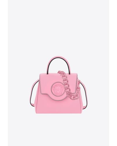 Versace Small La Medusa Top Handle Bag - Pink