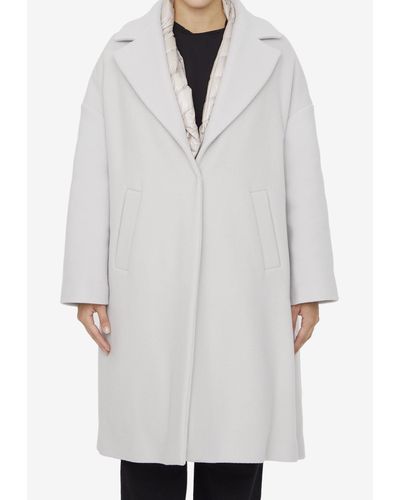 Herno Wool Overcoat - White