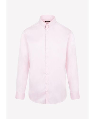 Giorgio Armani Classic Long-sleeved Shirt - Pink